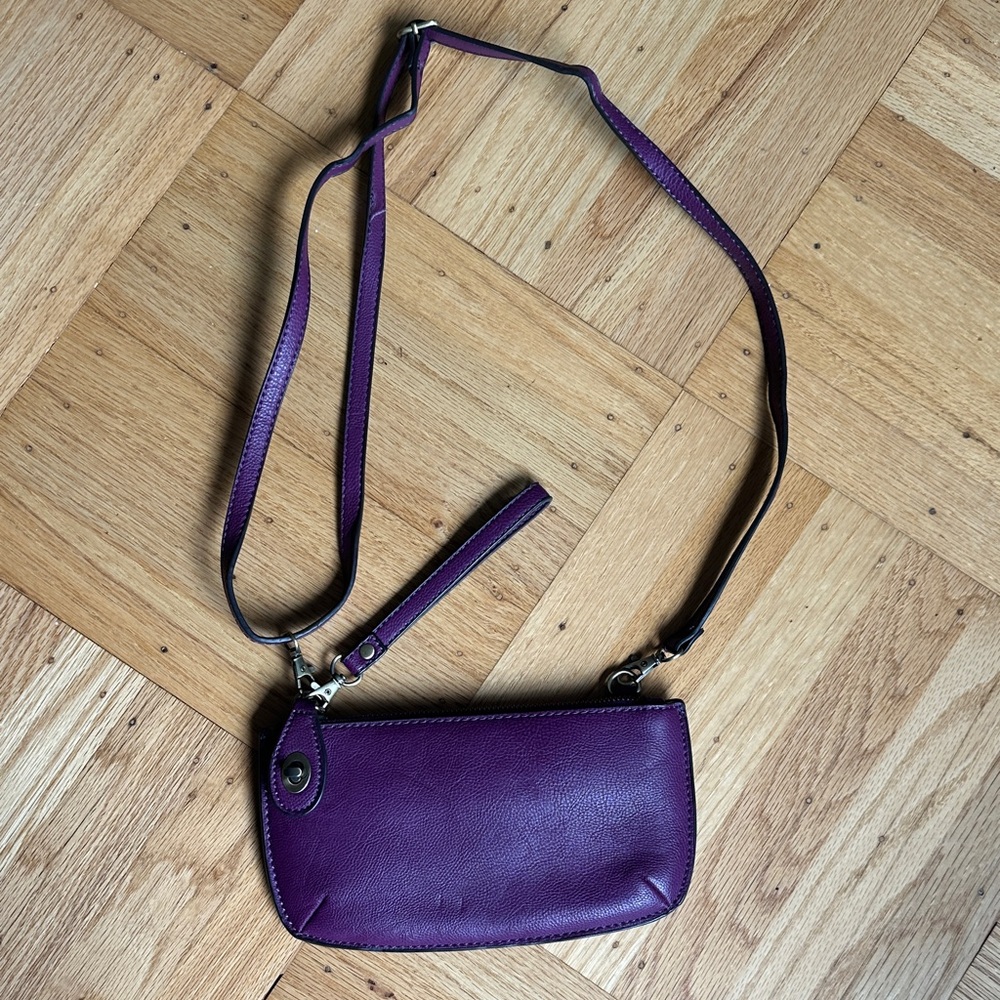 Joy Susan Purple Wristlet Clutch